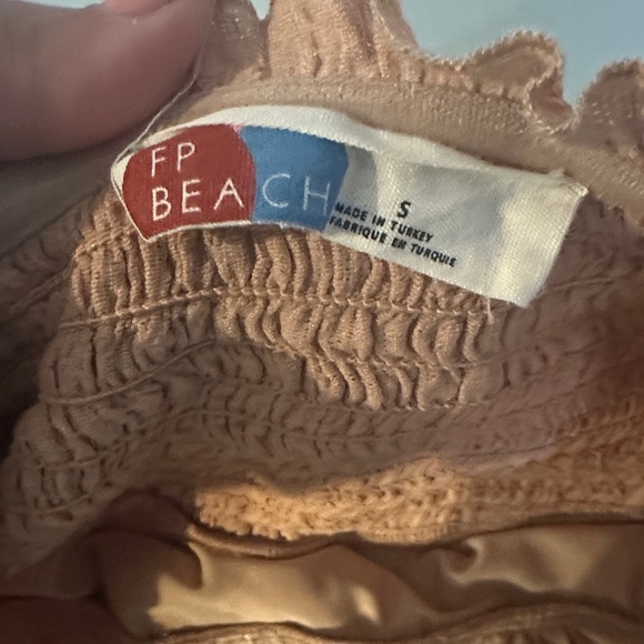 Free People Beach Amelia Halter Midi Dress Tuscany Tan Beige Women’s S Summer - Picture 8 of 12